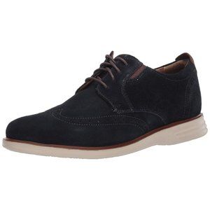 Nunn Bush Men's New Haven Wingtip Oxford 9.5 Wide Navy Suede